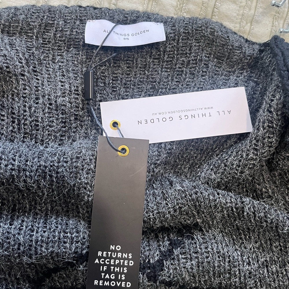 NWT All Things Golden the signature cardigan duster black - Picture 9 of 10